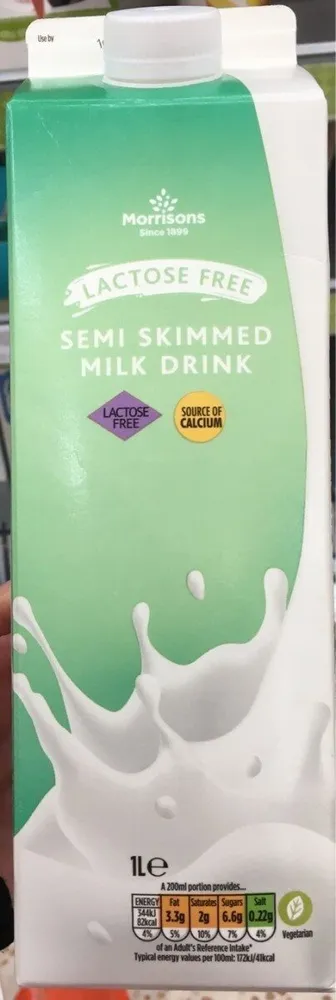 Lactose Free Semi Skimmed Milk Drink