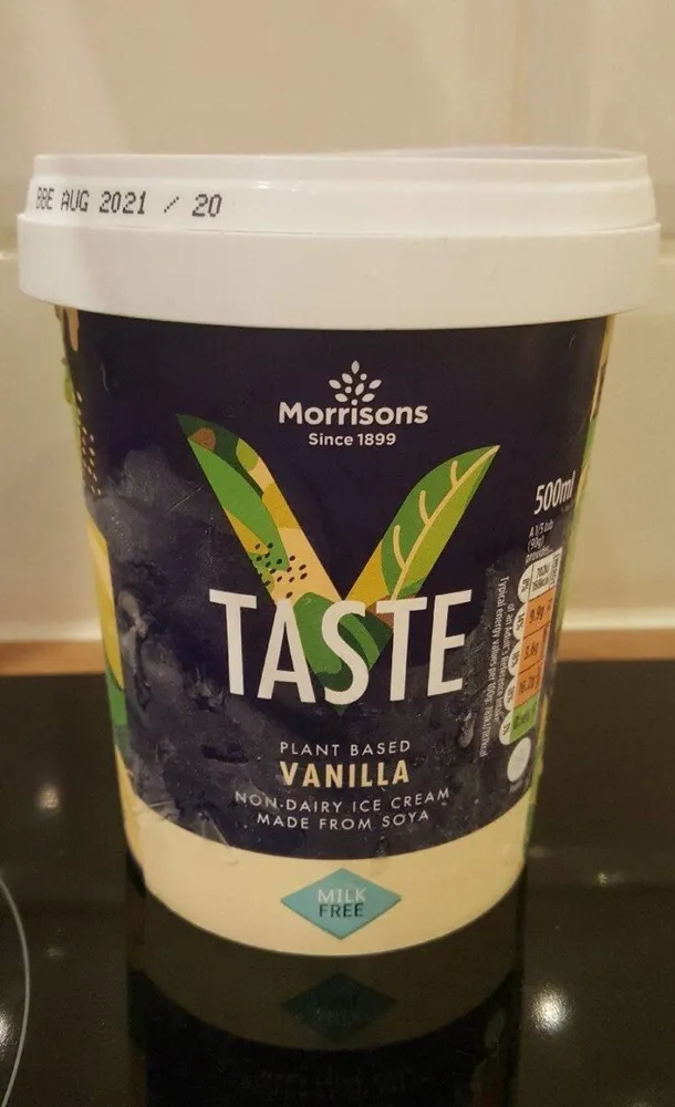 Taste plant based Vanilla non dairy ice cream