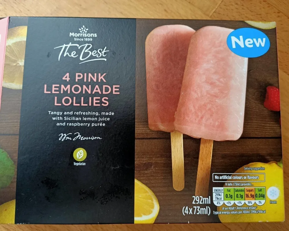 Pink lemonade lollies
