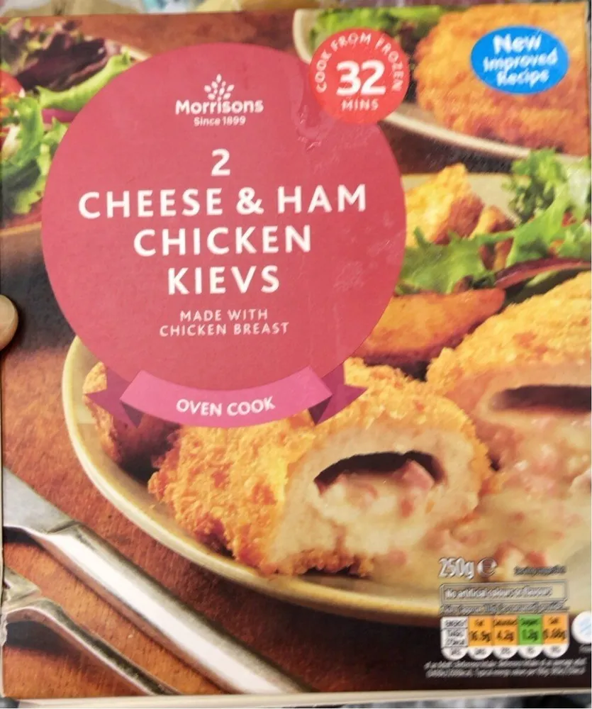 Cheese & ham chicken kievs