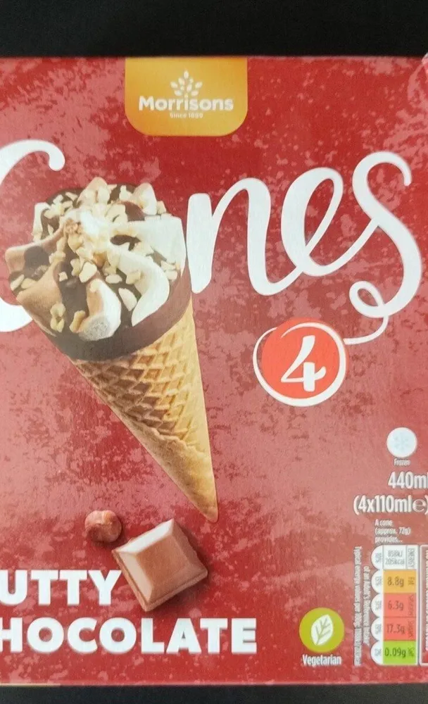 nutty chocolate cones