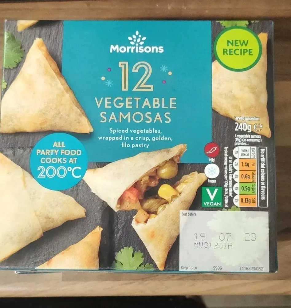 Vegetable samosas