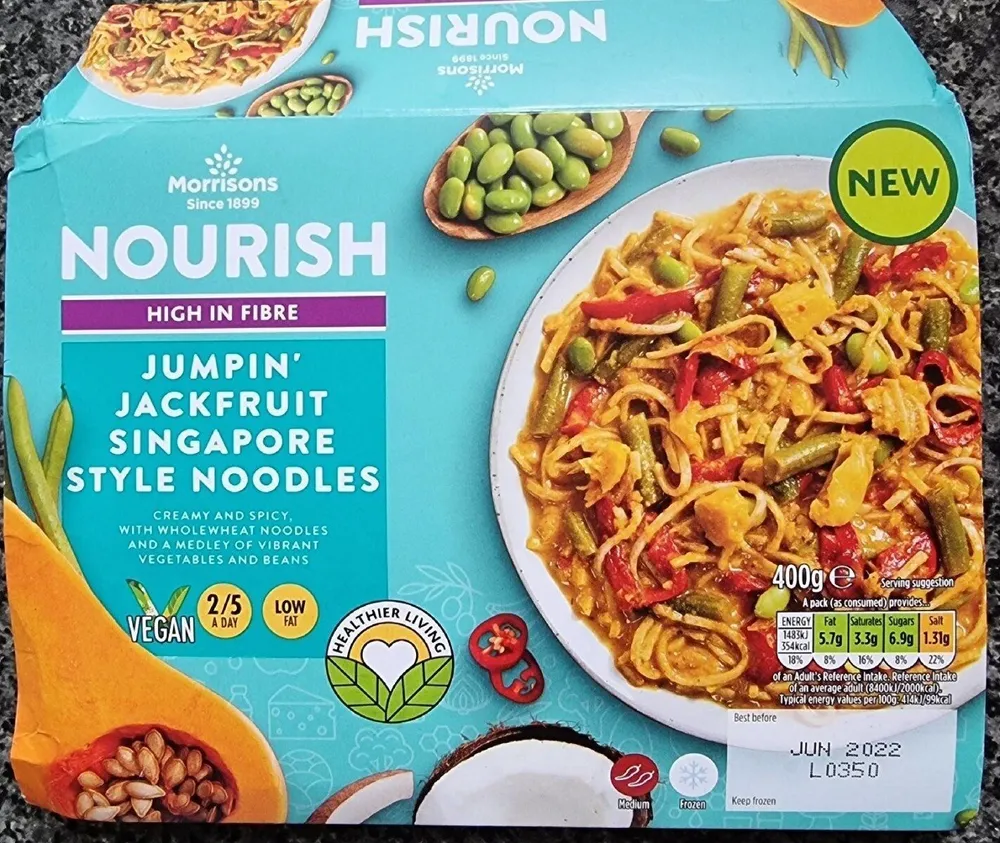 Morrisons Nourish Jackfruit Singapore Noodles