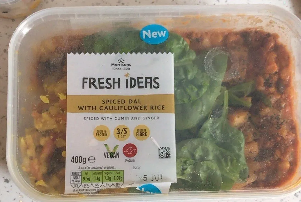 Morrisons spiced dal with cauliflower rice
