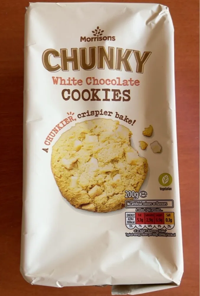 White chocolate cookies