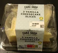 2 vanilla cheesecake slices