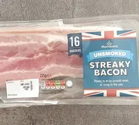 Unsmoked streaky bacon