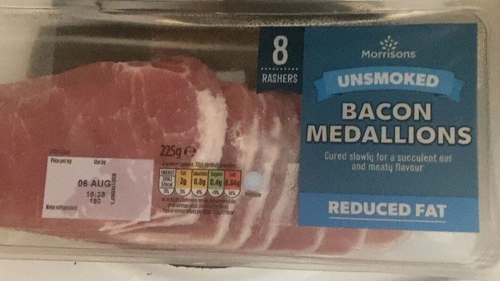 Unsmoked bacon medallions