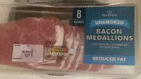 Unsmoked bacon medallions