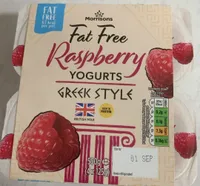 Fat free rasberry yogurts