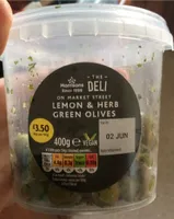 Lemon & herb green olives