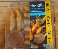 Coconut breaded King prawns