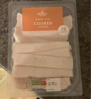 Wafer thin cooked chicken