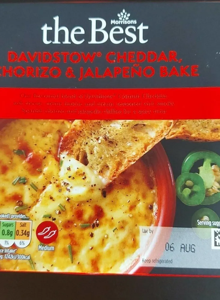 Davidstow cheddar chorizoand jalapeno bake