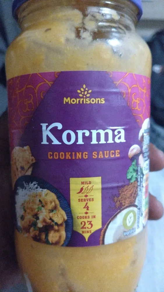 Korma cooking sauce