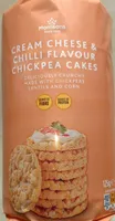 Cream cheese flavour chickpea cakes with chilli
