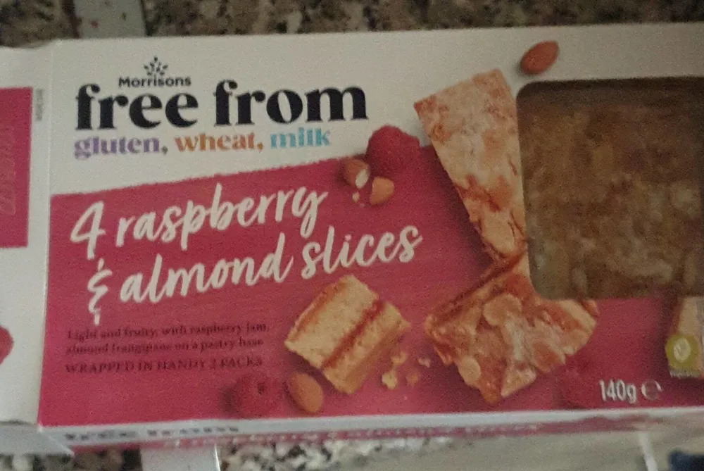 Morrisons free from gluten, wheat, milk 4 raspberr