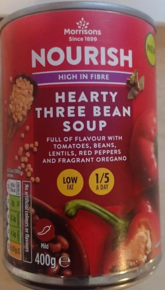 Hearty three bean soup