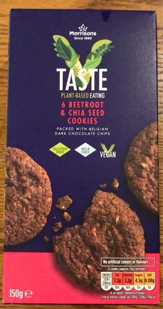 Beetroot & chia seed cookies