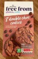8 double choc cookies