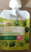 Broccili, pea and spinach purée