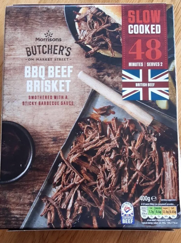 BBQ Beef Brisket smothered with a sticky barbecue sauce