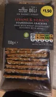 Sesame and Tomato Sourdough Crackers