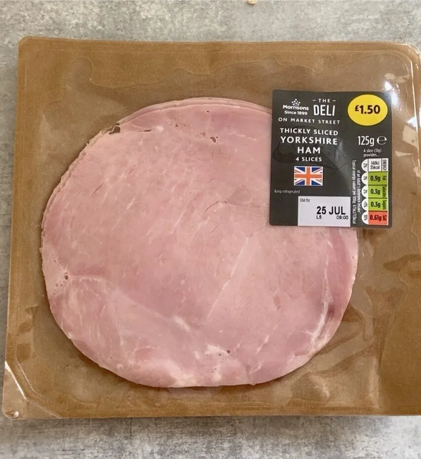 Thickly sliced Yorkshire Ham
