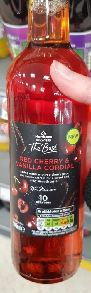 Red cherry and vanilla cordial