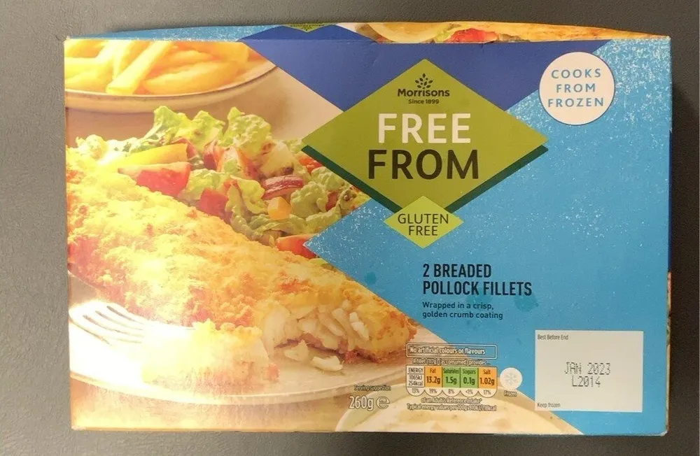 Breaded pollock fillets