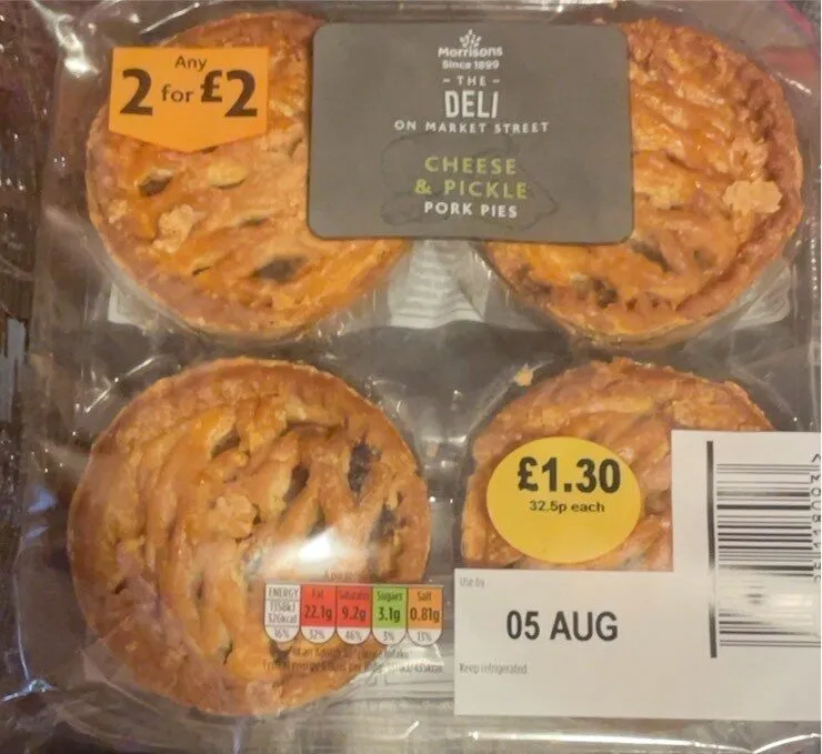 Cheess & Pickle Pork Pies