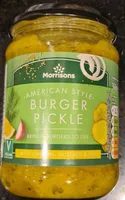 American style burger pickle