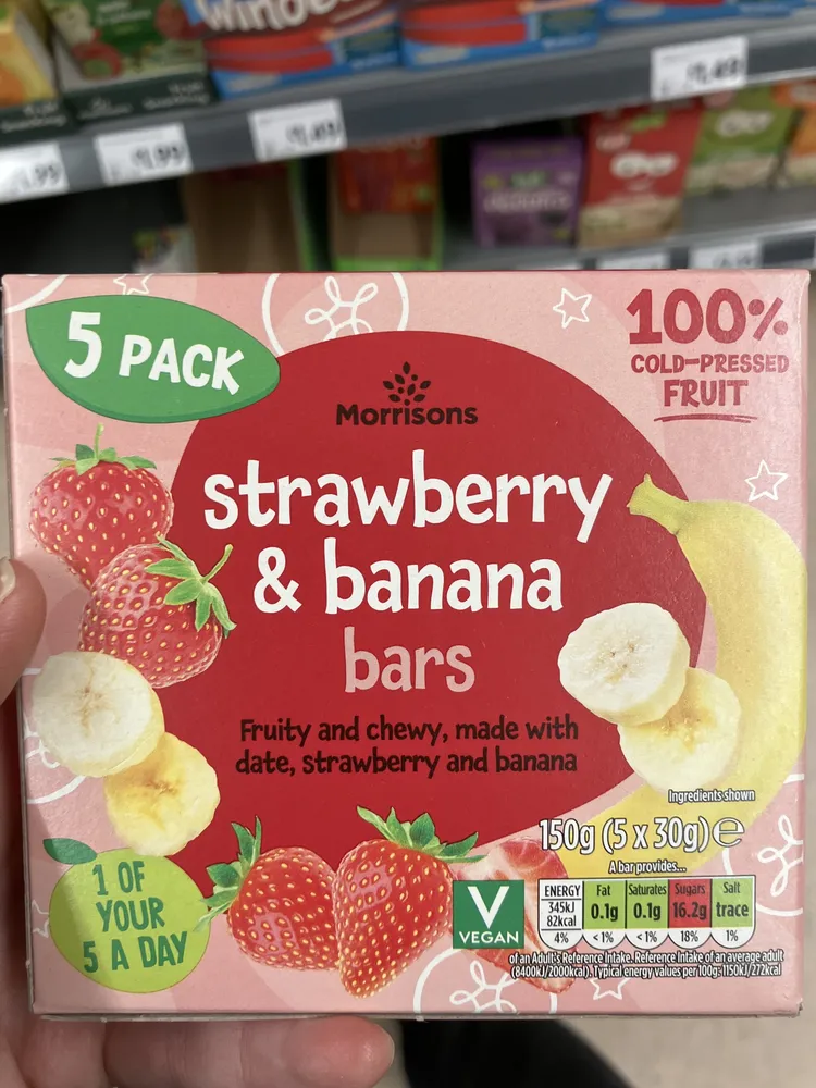 Strawberry & banana bars