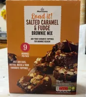 Salted caramel and fudge brownie mix