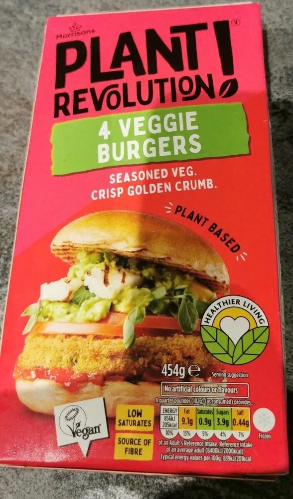 Plant revolution veggie burgers