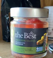 Halkidiki Olives stuffed with red pepper