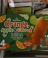 Orange apple & carrot lollies