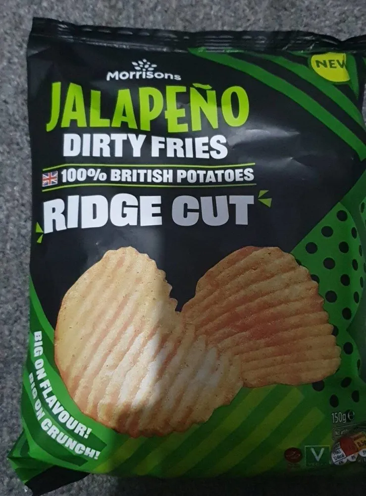 Jalapeno dirty fries ridge cut crisps