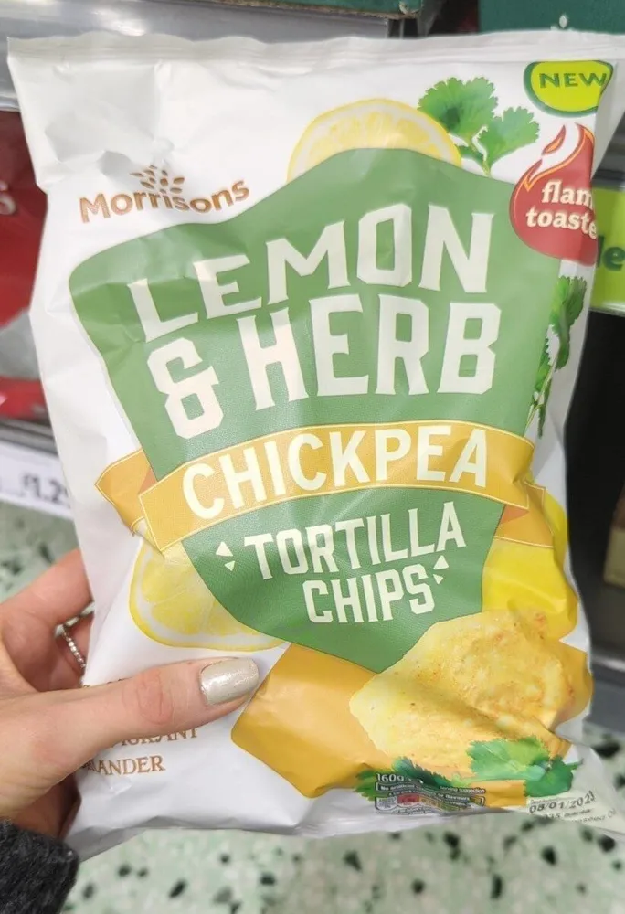 Lemon and herb tortilla chips
