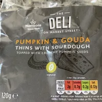 Pumpkin and gouda thins with sourdough