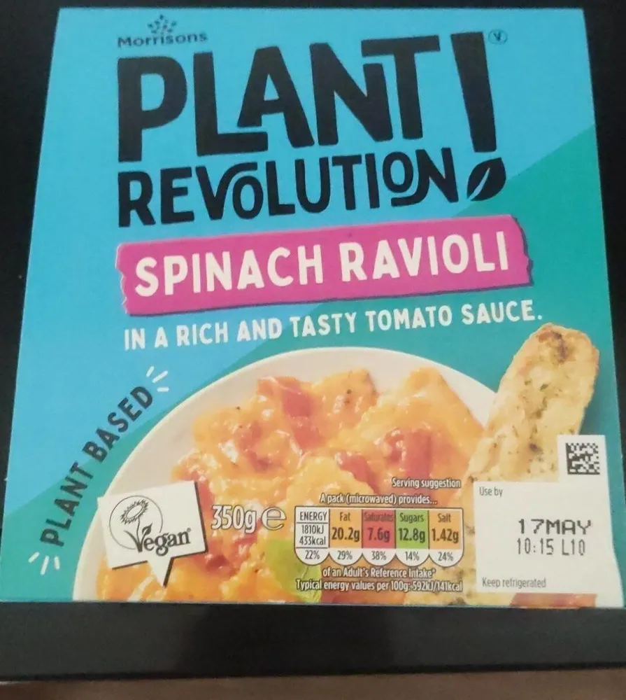 Spinach ravioli