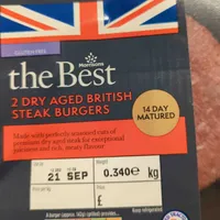 2 Dry Aged British Steak Burgers