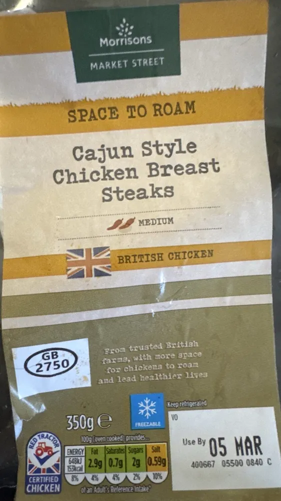 Cajun style chicken