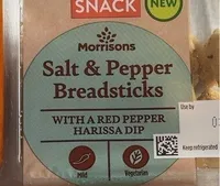 Salt & Pepper bread sticks red pepper harissa dip