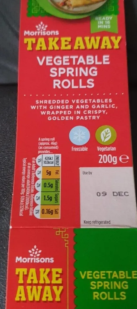 Vegetable spring rolls