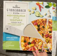 Mediterranean style vegetable pizza