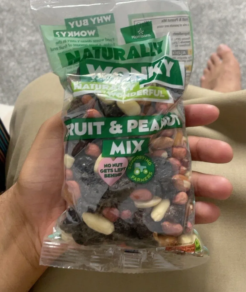 Naturally wonky fruit and peanut