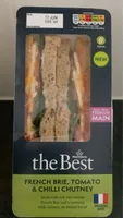 French brie, tomsto & chilli chutney sandwich