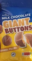 Milk chocolate giant buttons caramel filled