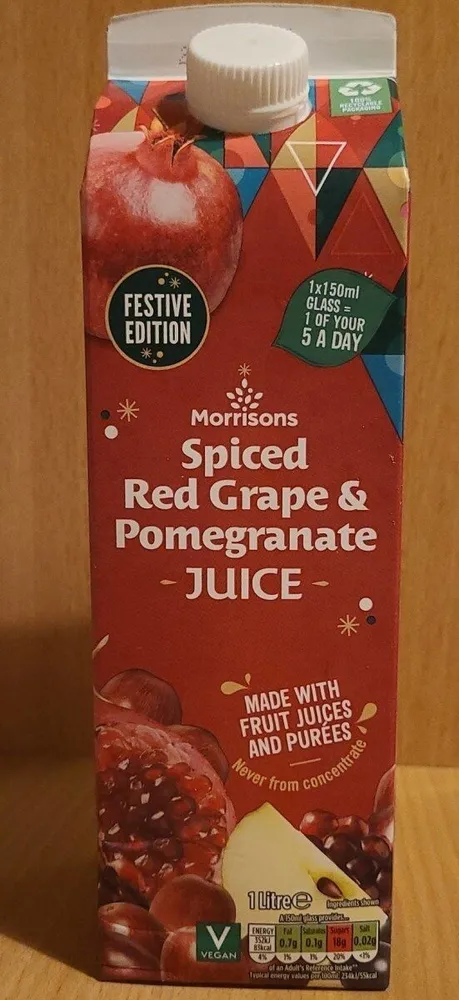 Spiced Red Grape and Pomegranate Juice
